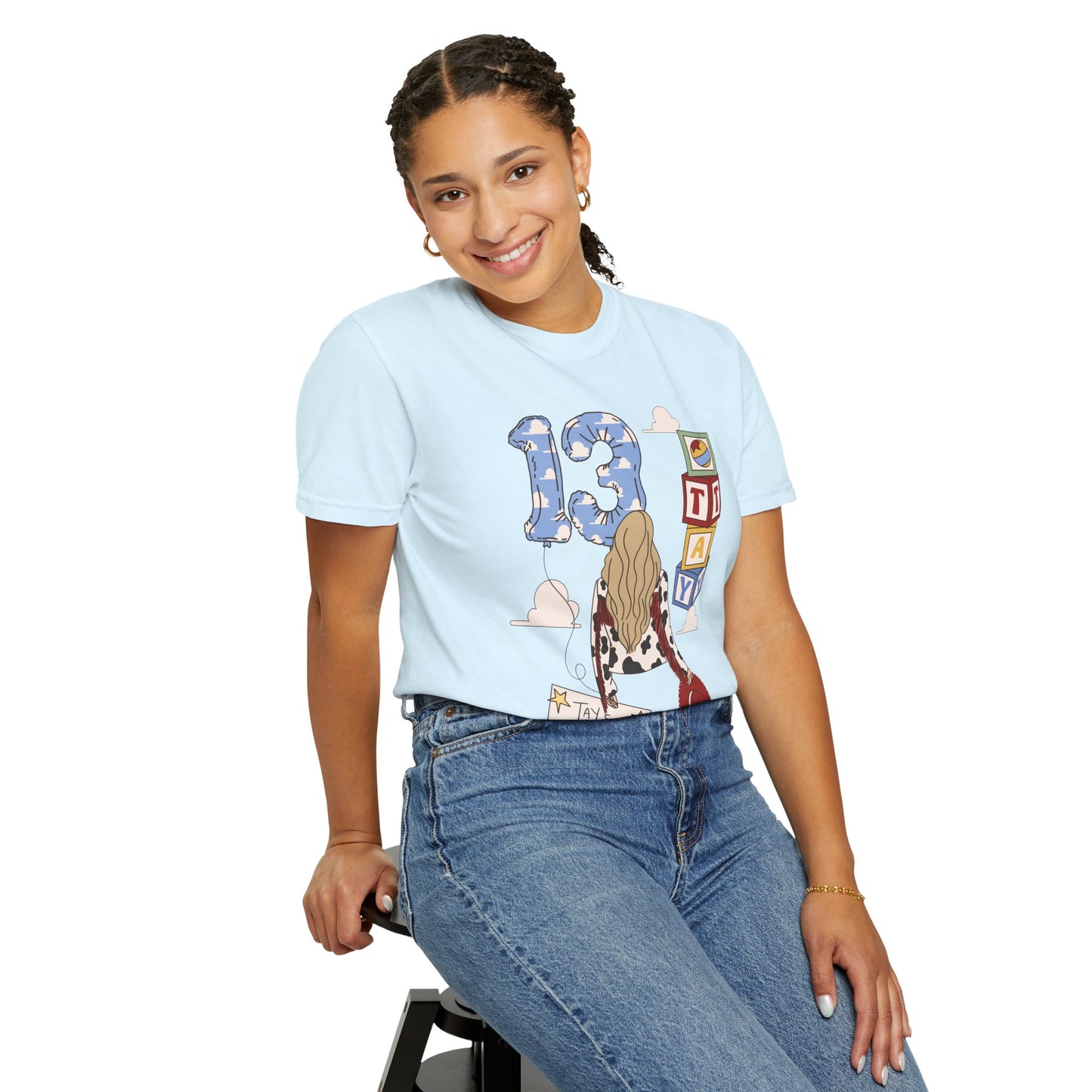 TS x 13 Graphic Tee — 'Try Not To Keep Out' Girl Illustration