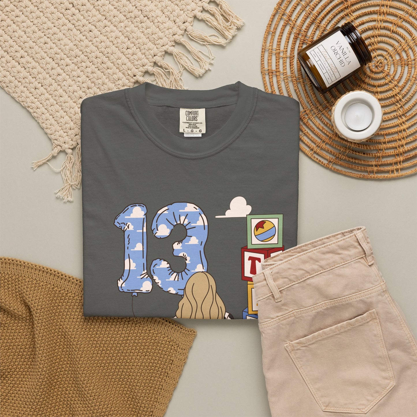 TS x 13 Graphic Tee — 'Try Not To Keep Out' Girl Illustration