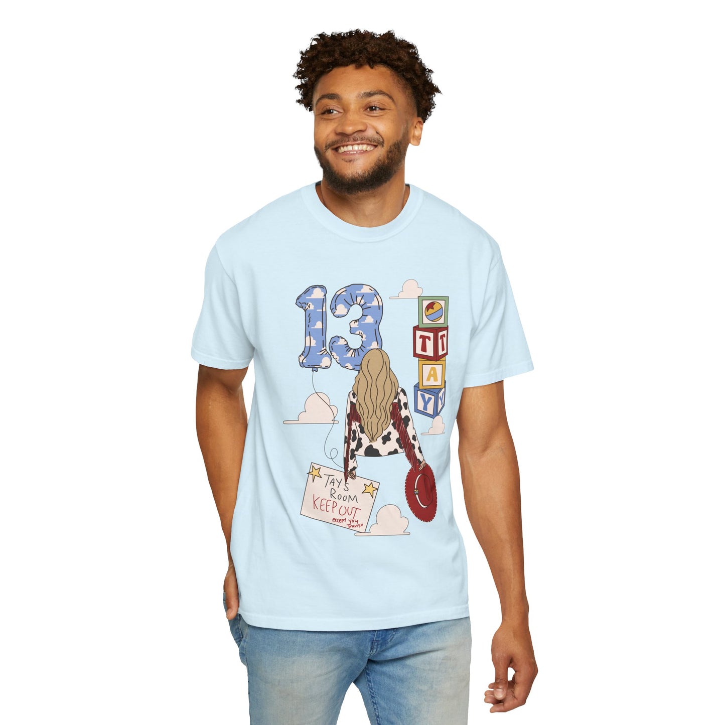 TS x 13 Graphic Tee — 'Try Not To Keep Out' Girl Illustration