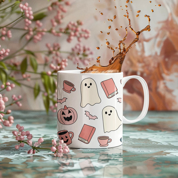 Spooky Ghost Books Mug