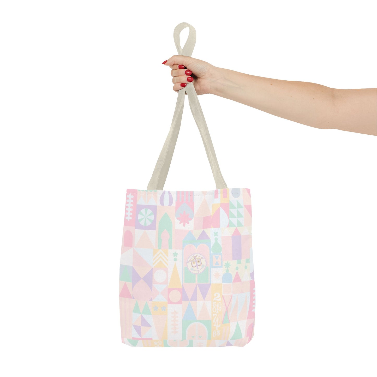 Pastel Geometric Pattern Tote Bag — Cute All-Over Print