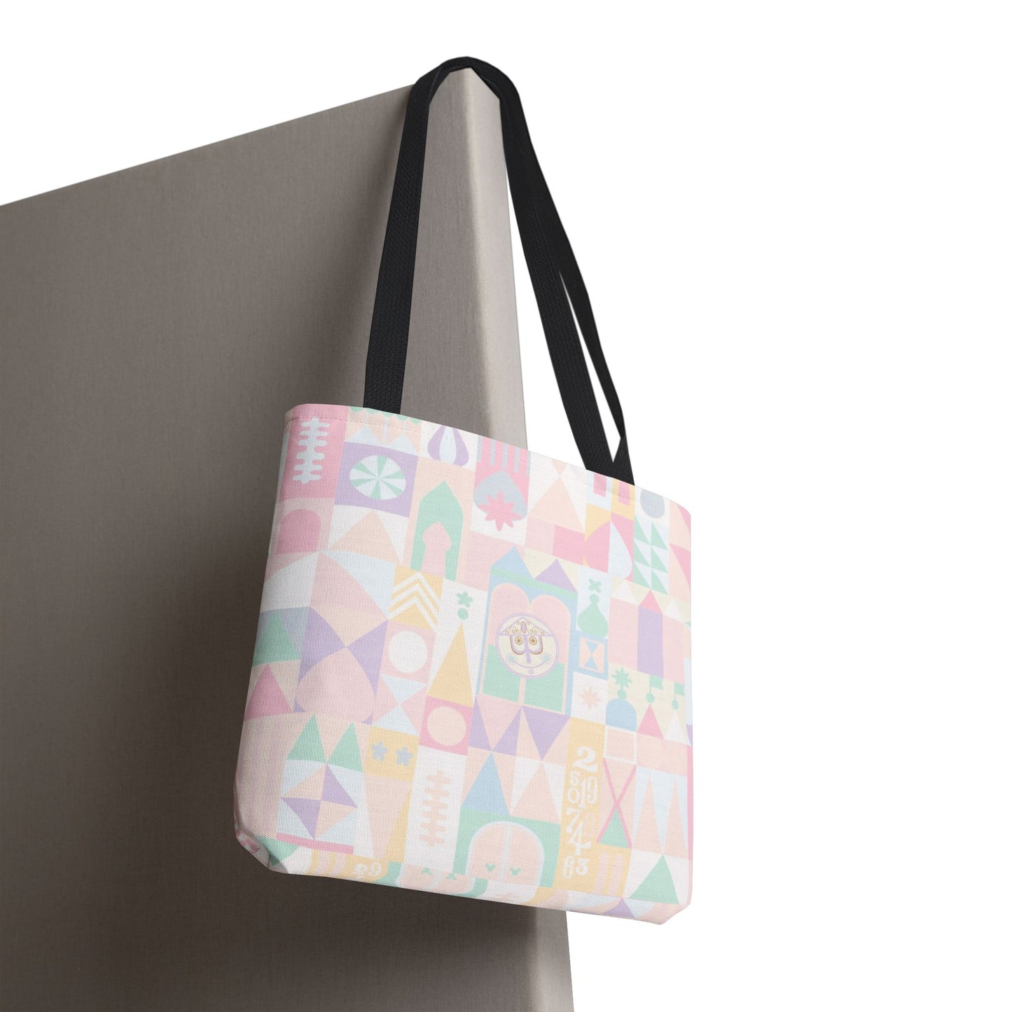 Pastel Geometric Pattern Tote Bag — Cute All-Over Print
