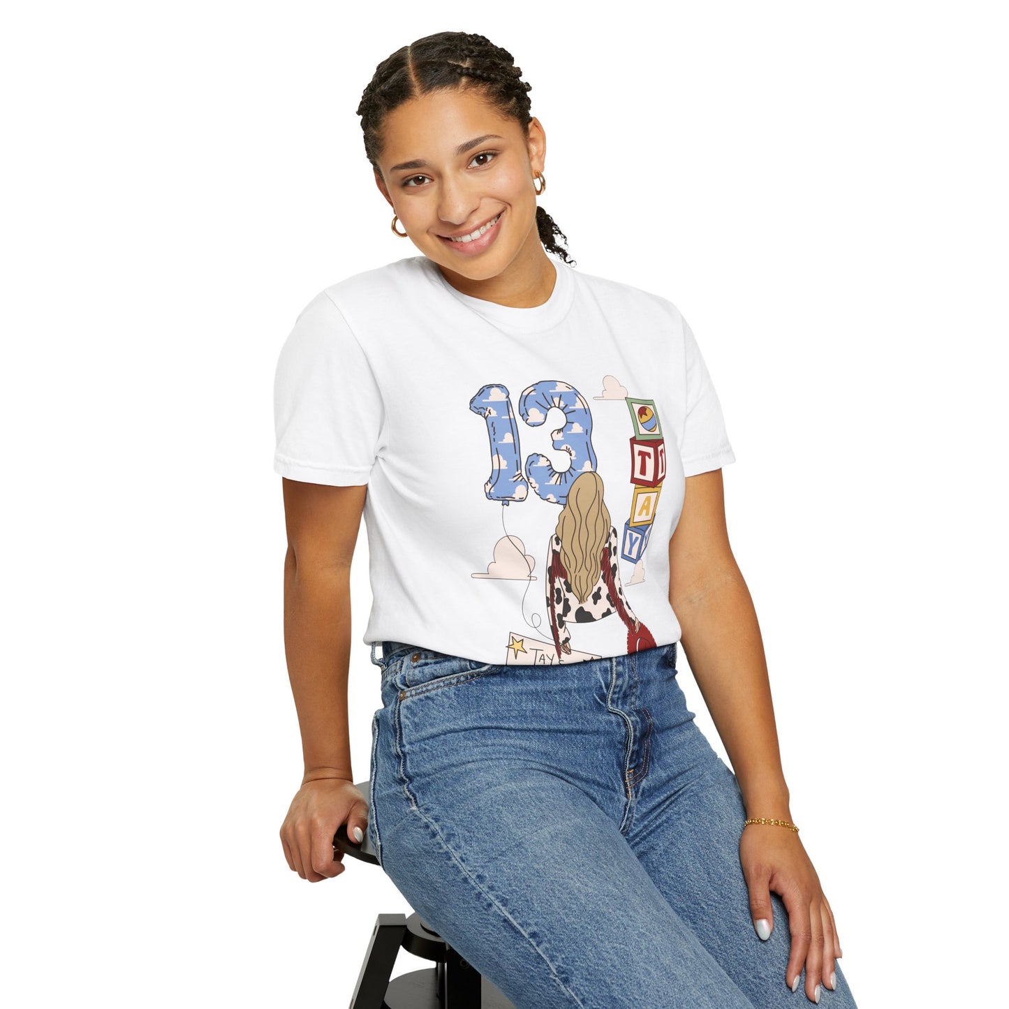 TS x 13 Graphic Tee — 'Try Not To Keep Out' Girl Illustration
