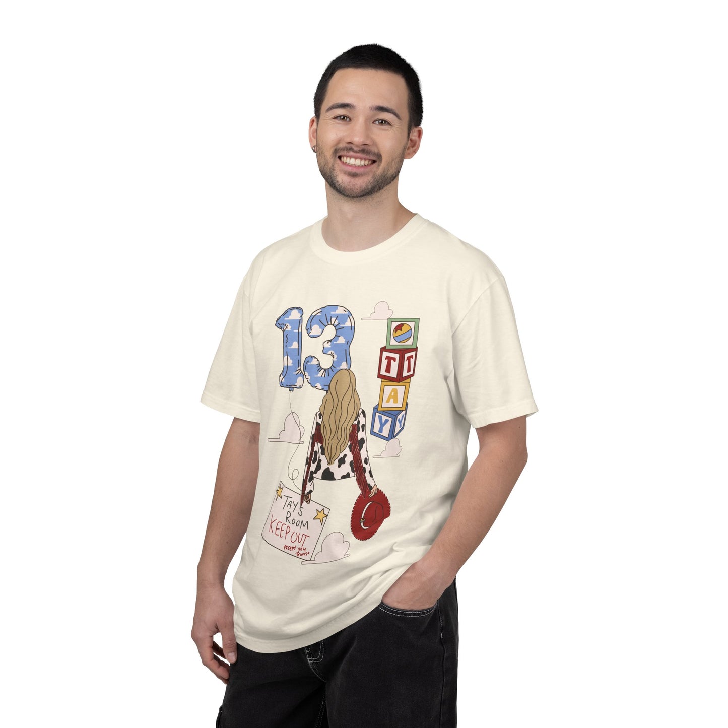 TS x 13 Graphic Tee — 'Try Not To Keep Out' Girl Illustration