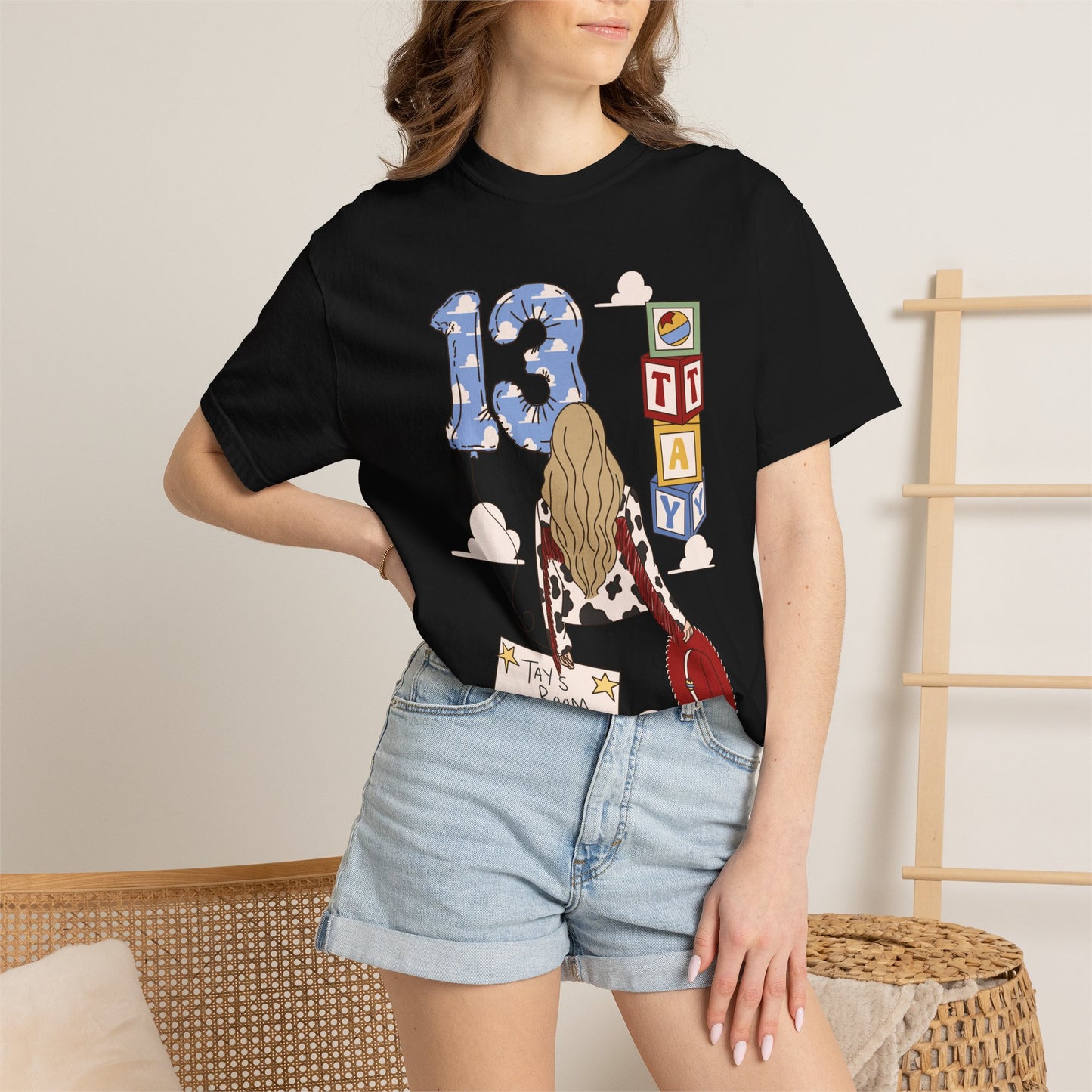 TS x 13 Graphic Tee — 'Try Not To Keep Out' Girl Illustration