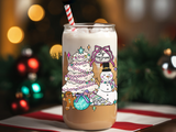 Swiftmas Glass Can cup | White insulated Cup