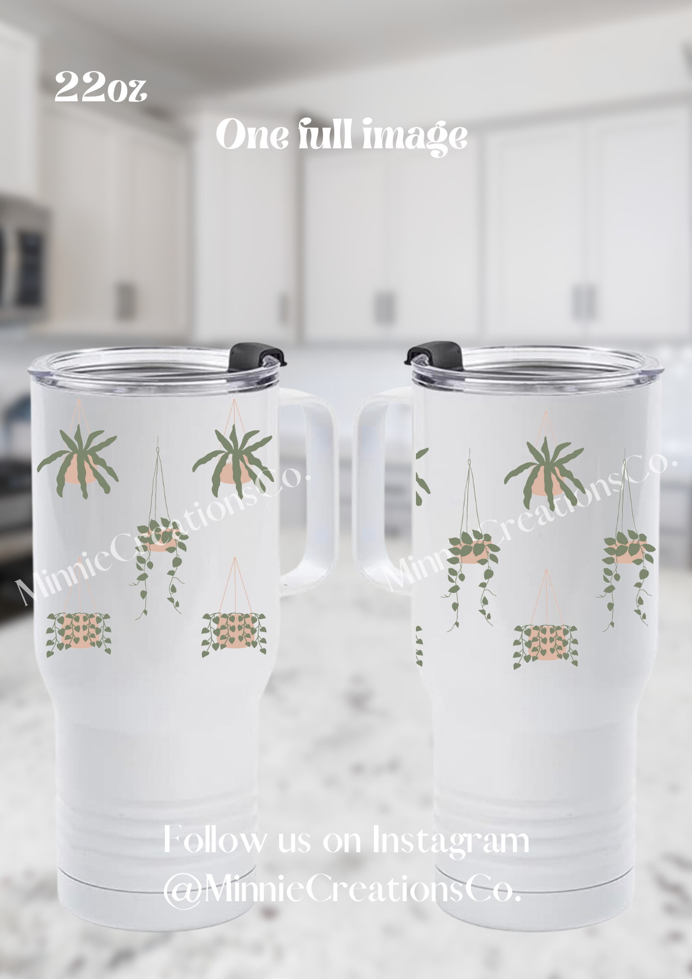 Plant Lovers Double walled 22oz tumbler | Just Breathe 22oz Water tumbler