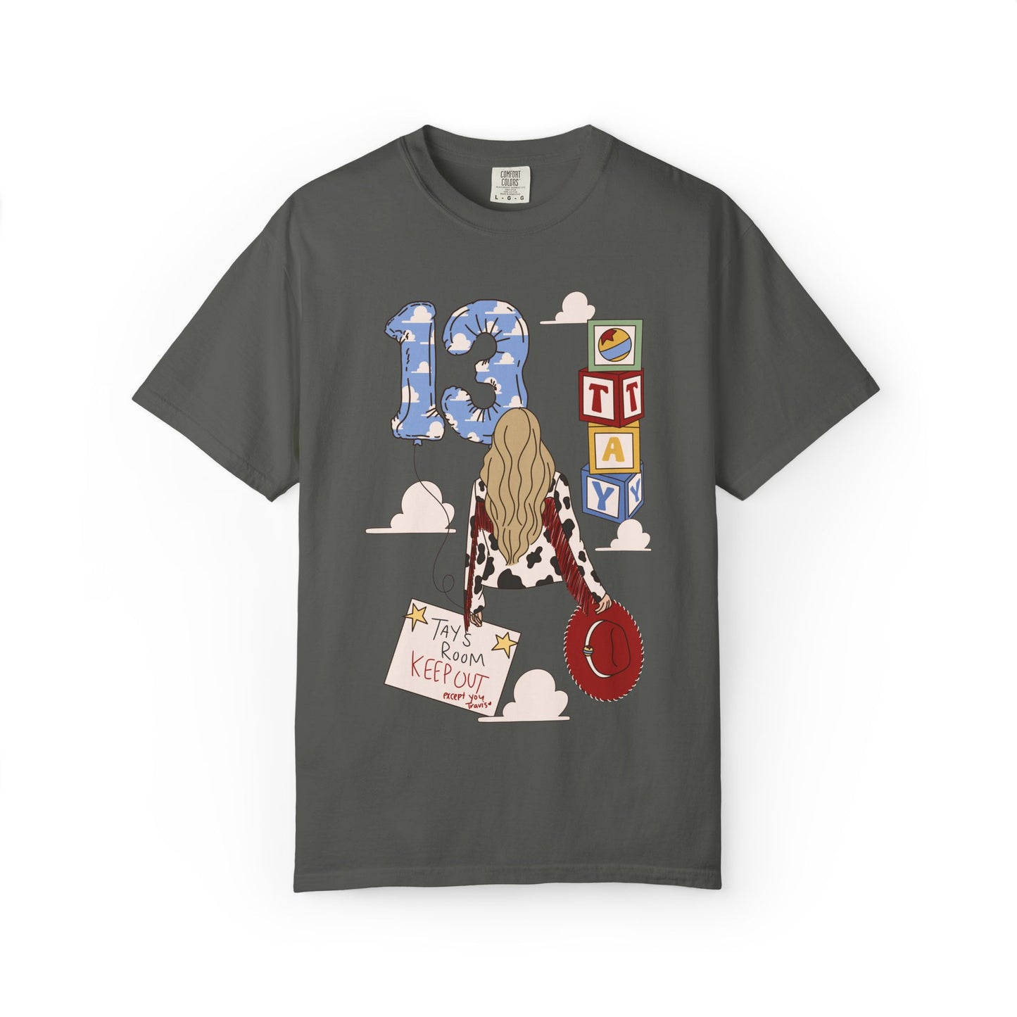 TS x 13 Graphic Tee — 'Try Not To Keep Out' Girl Illustration
