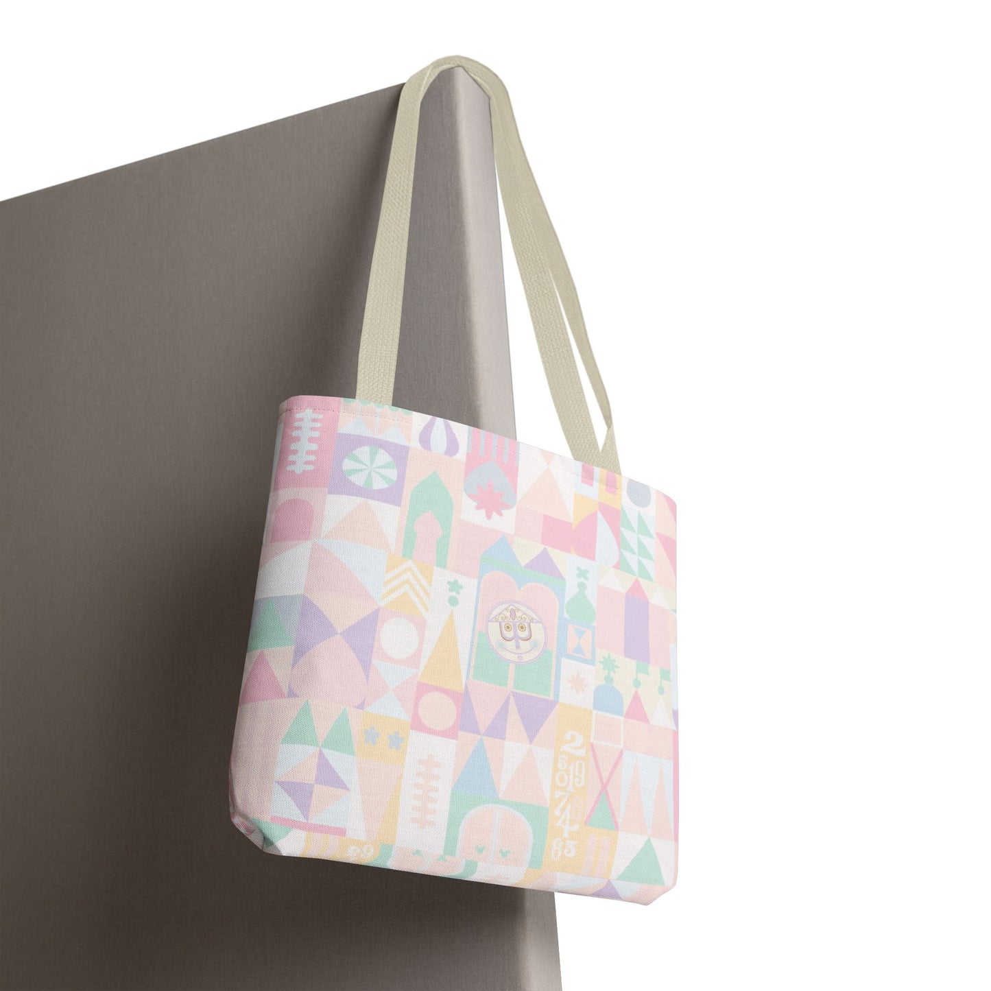 Pastel Geometric Pattern Tote Bag — Cute All-Over Print