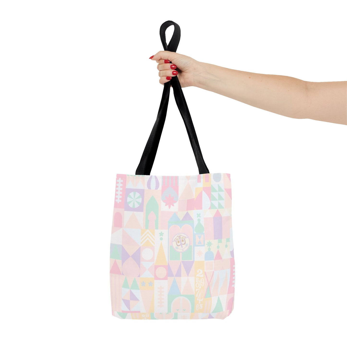 Pastel Geometric Pattern Tote Bag — Cute All-Over Print