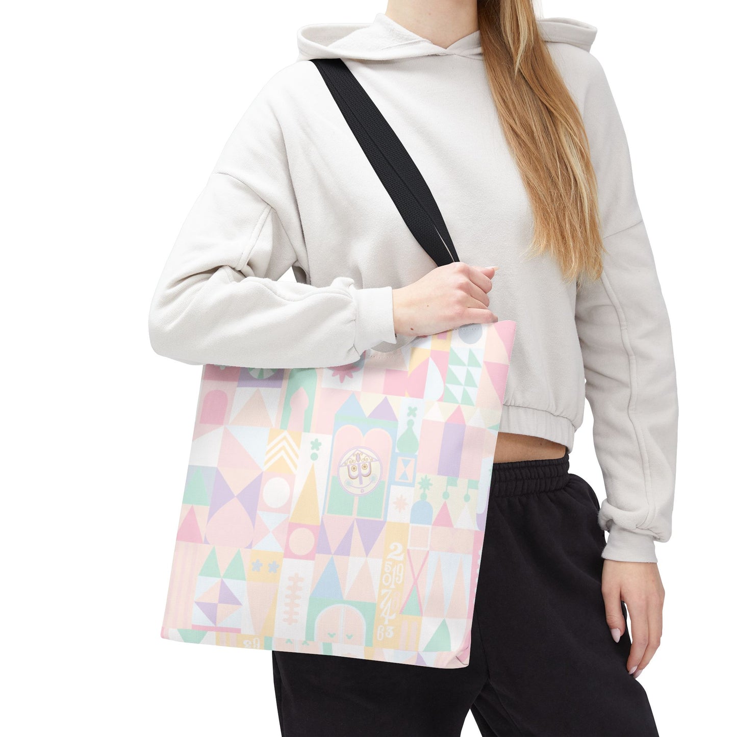 Pastel Geometric Pattern Tote Bag — Cute All-Over Print
