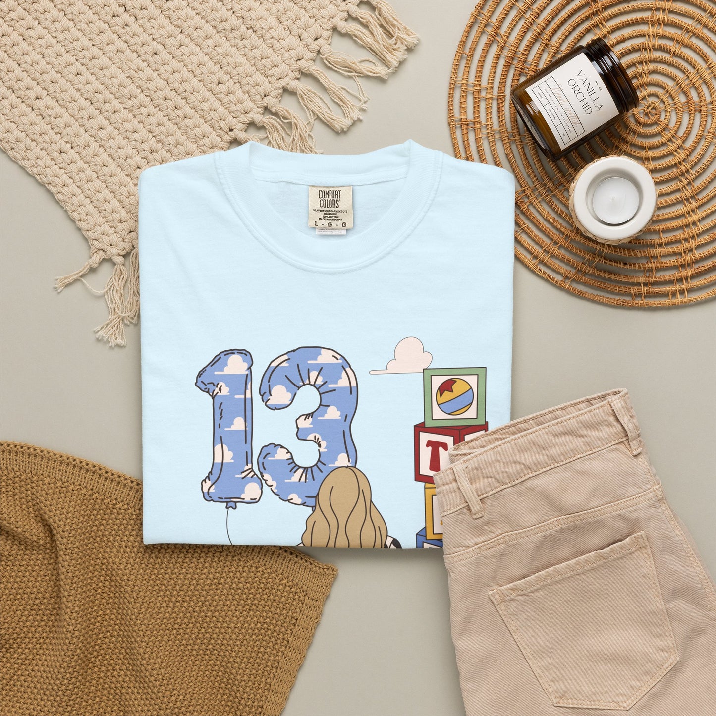 TS x 13 Graphic Tee — 'Try Not To Keep Out' Girl Illustration