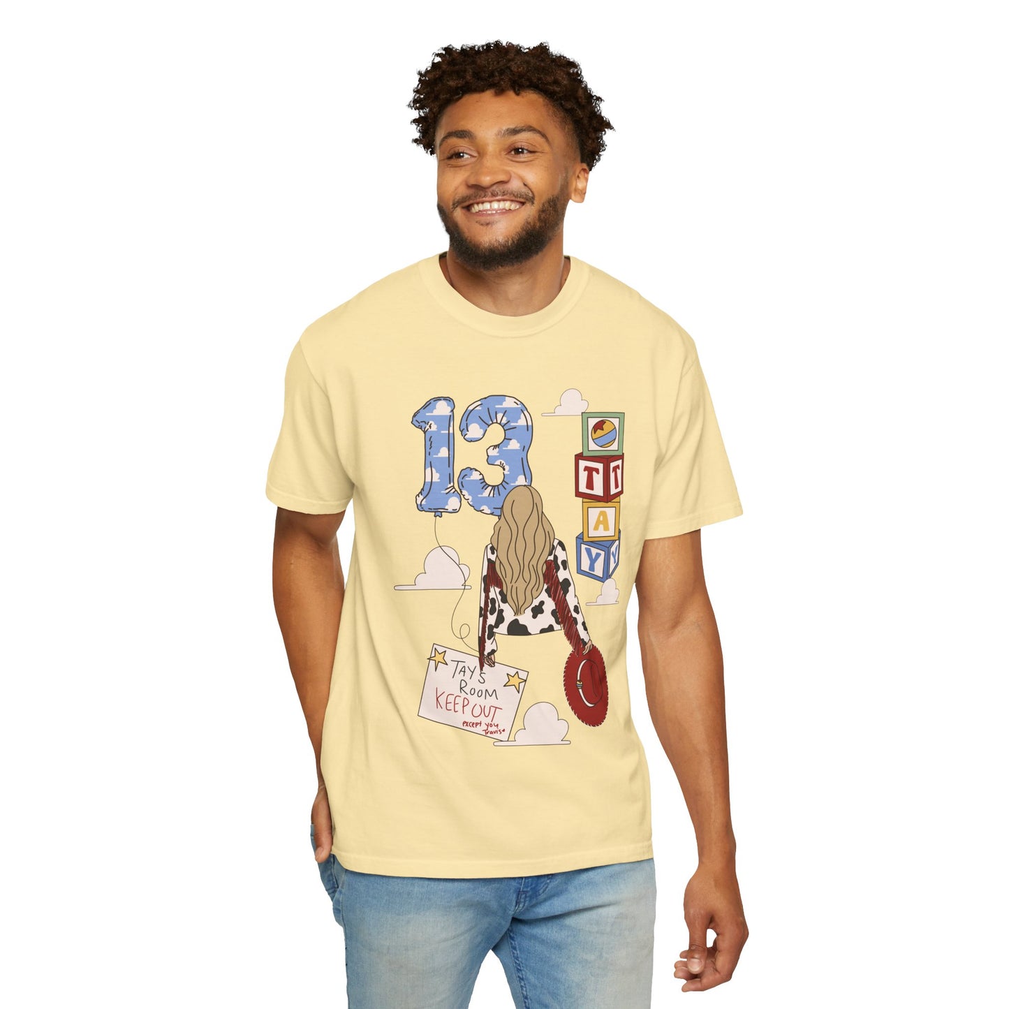 TS x 13 Graphic Tee — 'Try Not To Keep Out' Girl Illustration