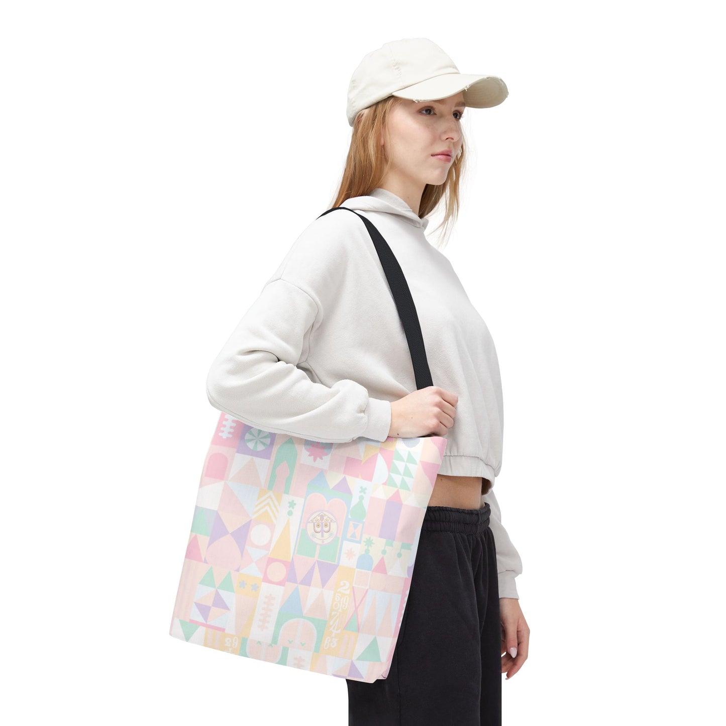 Pastel Geometric Pattern Tote Bag — Cute All-Over Print