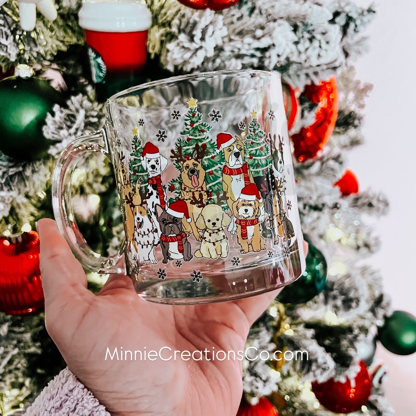 Christmas Pups Crystal Clear mug