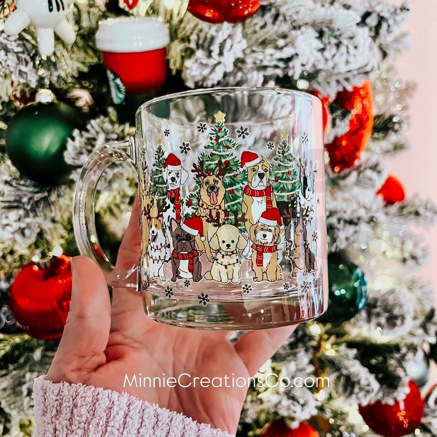 Christmas Pups Crystal Clear mug