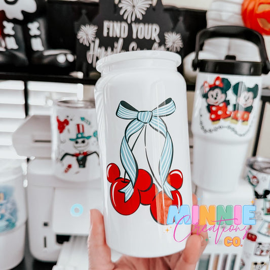 Cherry Coquette White Cup Order | Insulated Beer Can Cups