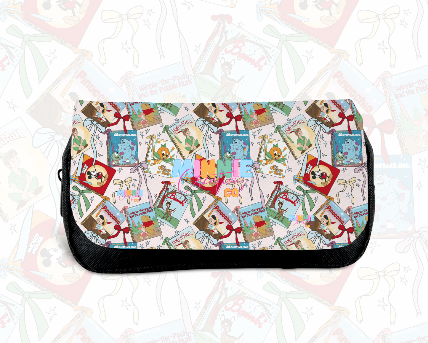 Golden Bow Books Bag | Travel Pouch | Accessories Bag