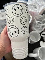 Smiles B&W Double walled 22oz tumbler | Happy smiles 22oz Water tumbler