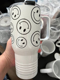 Smiles B&W Double walled 22oz tumbler | Happy smiles 22oz Water tumbler