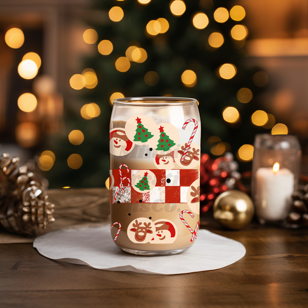 Christmas Sugar Glass Can Cup