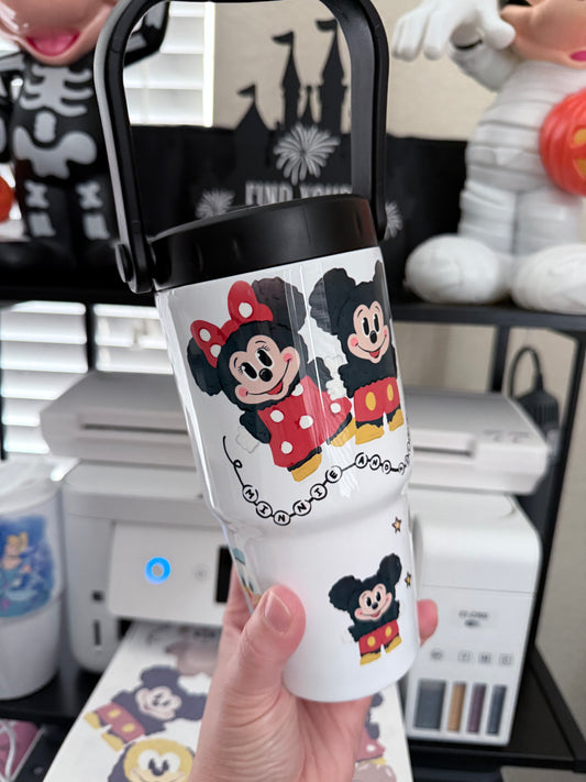 Mouse Water Bottles Black carry handle