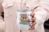 Love More Worry Less Wine Tumbler 12oz insulated stainless steel