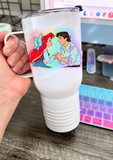 Mermaid Kiss  Insulated Double walled tumbler | Custom 22oz Water Tumbler