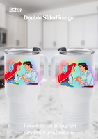 Mermaid Kiss  Insulated Double walled tumbler | Custom 22oz Water Tumbler