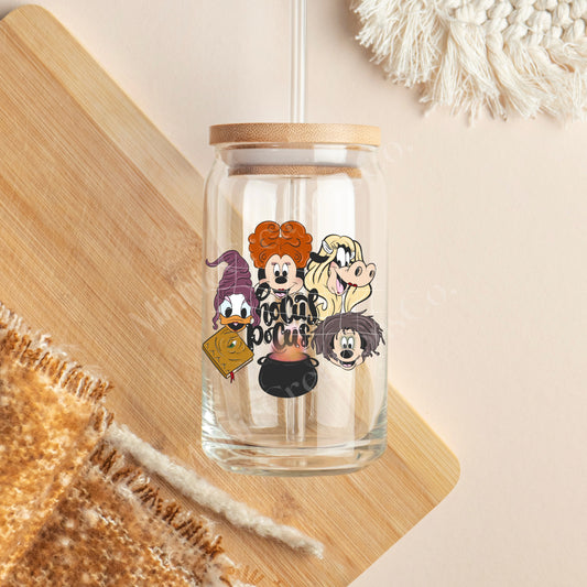 Pocus X Glass Can cup | Witches Brew Glass Can Cup