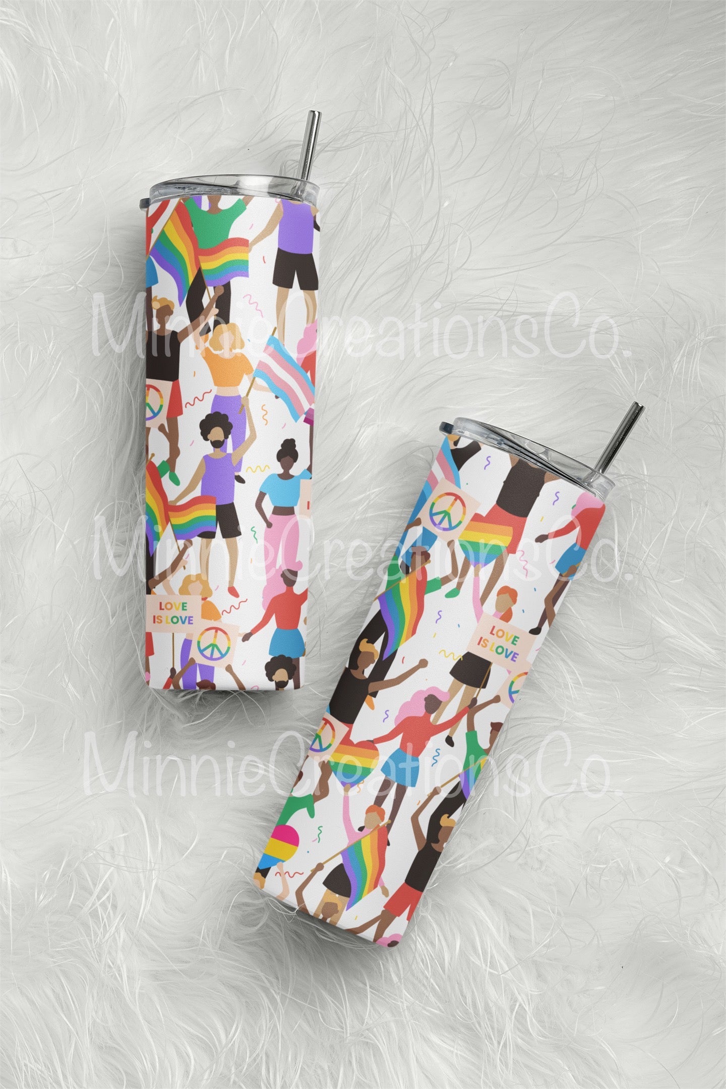 Peace Pride 20oz Skinny Tumblers