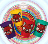 Turning Red Panda Mei's face Kids cold cups | Mei's Red Panda 16oz. cold cups | Red Panda Emotions cold cups | Gifts, Birthdays, Holidays cold cups