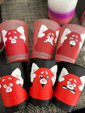 Red Panda Kids cold cups | Red Panda 16oz. cold cups | Red Panda emotions cold cups