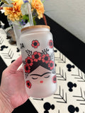 Frida Inspired Glass cup