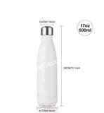 Water Bottle Insulated Double walled  | Custom 17oz Water Bottle Tumbler