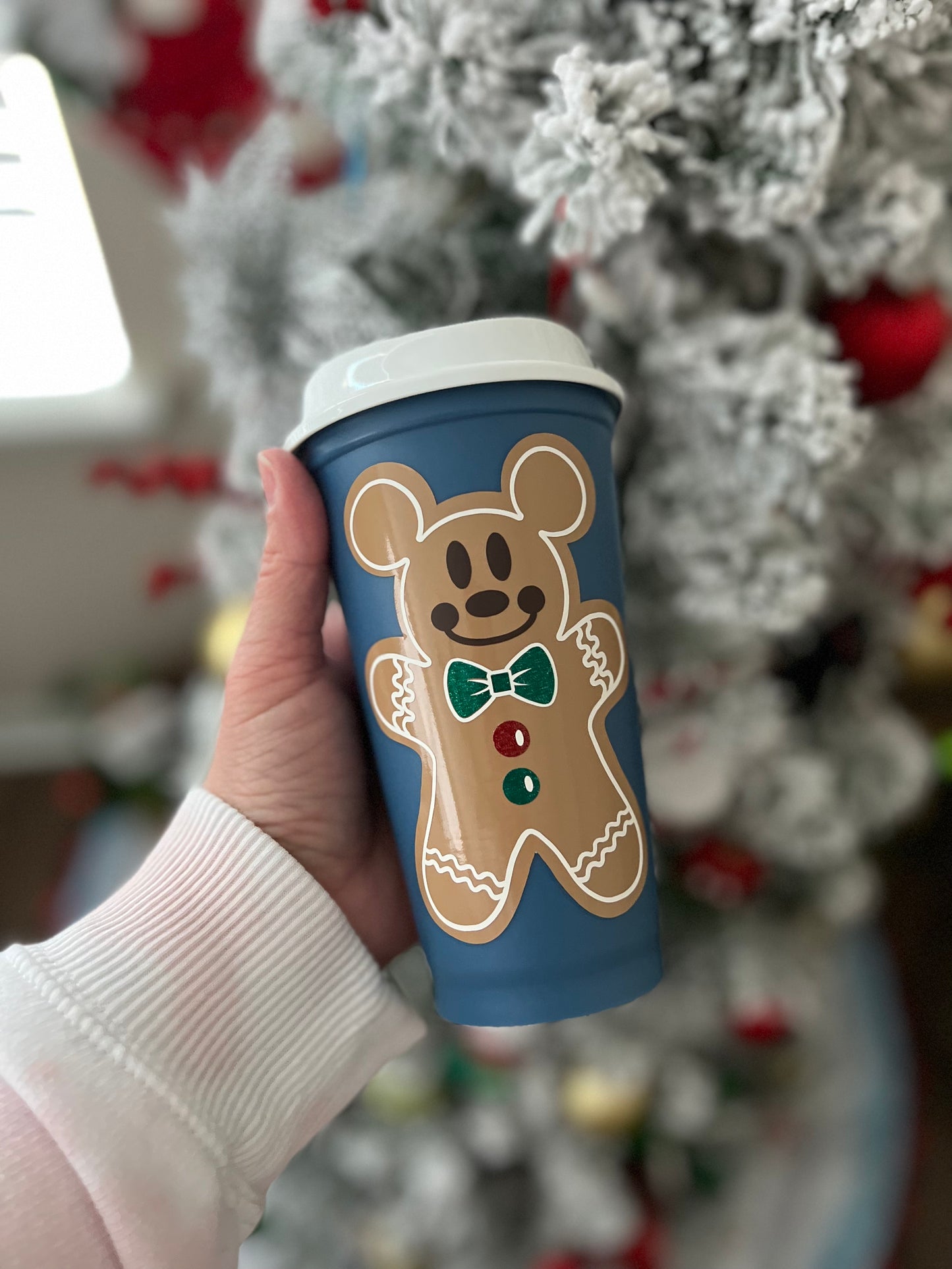 Christmas Color changing 16 oz. Hot cups | Gingerbreads Mouse Festive| Grogu 16oz. Hot Cups reusable | Winnie the Pooh hot cup