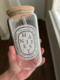 Manifest Glass Can