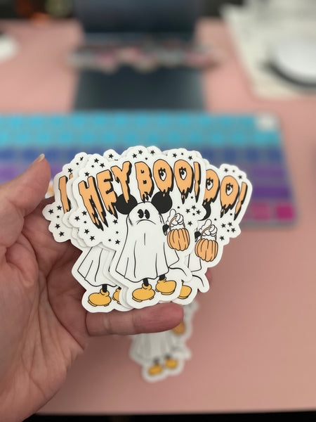 Hey Boo Stickers Waterproof