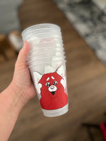 Red Panda Kids cold cups | Red Panda 16oz. cold cups | Red Panda emotions cold cups