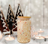 Gingerbread 16oz Glass cups