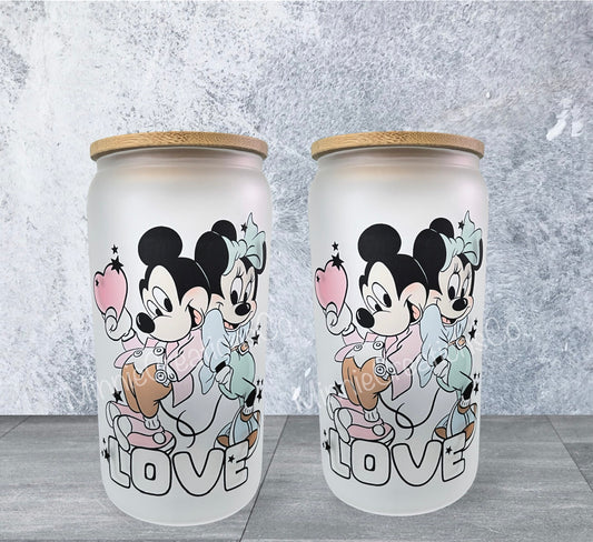 Love Retro Glass Can cup