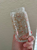 Gingerbread 16oz Glass cups