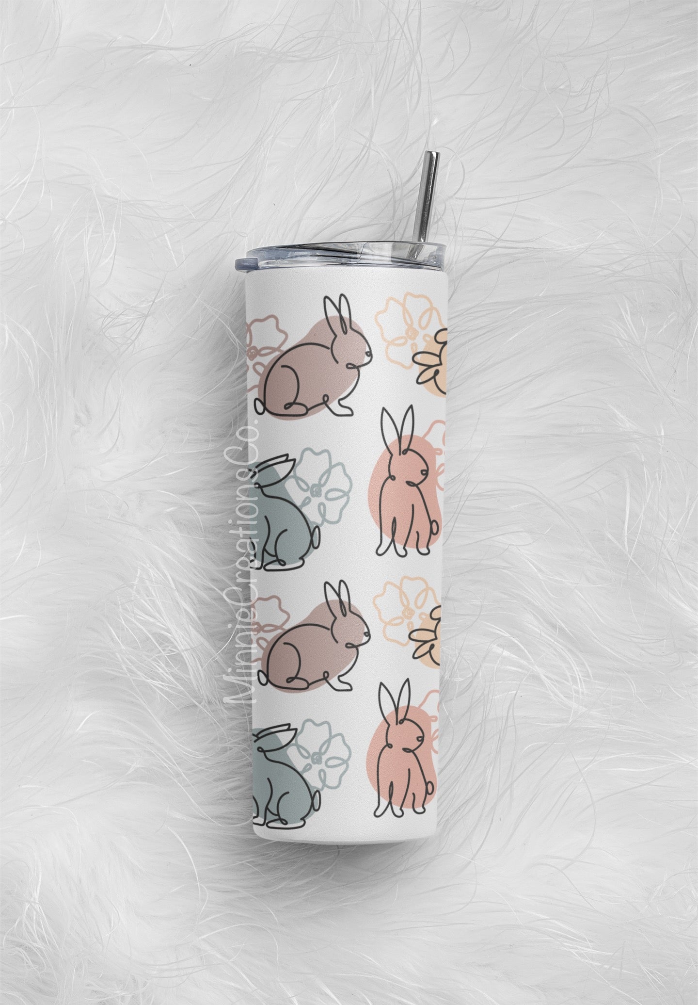 Boho Bunnies 20oz Skinny Tumblers
