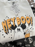 Hey Boo Unisex Crewneck Sweater & Hoodies | Boo Ghost Shirts