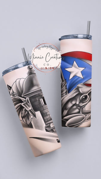 Puerto Rico 20oz Skinny Tumblers