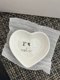 Personalized Heart shaped ring dish | Wedding ring dish |  Custom gift | Bridal Ring trinketgift