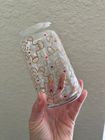 Gingerbread 16oz Glass cups