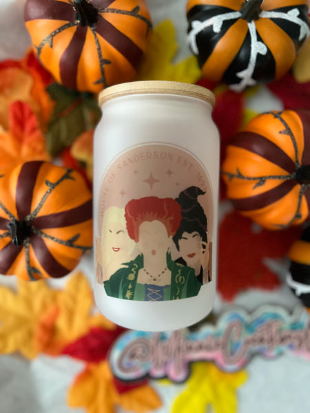 Sanderson Sisters Boho faceless Glass cup