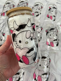 Kitty Cow Inspired Glass cup