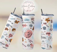 Daily Affirmations 20oz Skinny Tumblers